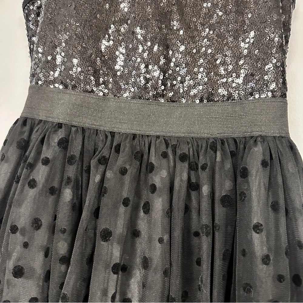D-Signed by Disney Super Cute Girls sparkly sequined black  dress , M (10 / 12)